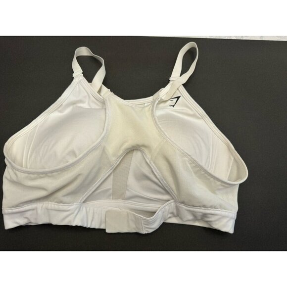Gymshark White Mesh Neckline Sports Bra High Support Size XXL - Picture 7 of 7